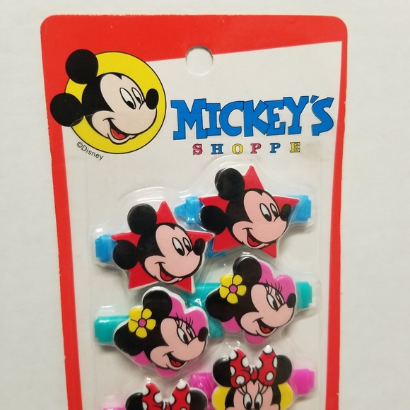 Goody Hair Barrettes Clips Vintage 1991 8 Snap Tight Disney Plastic Pin New - Picture 3 of 6